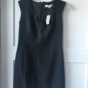 Dark gray Ann Taylor LOFT sleeveless work dress